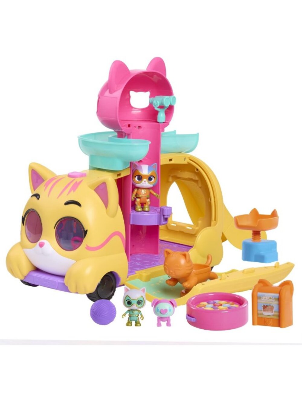 Interactive Lights & Sounds Playset for Kids - Fun Purr ‘N’ Go SuperKitties Toy